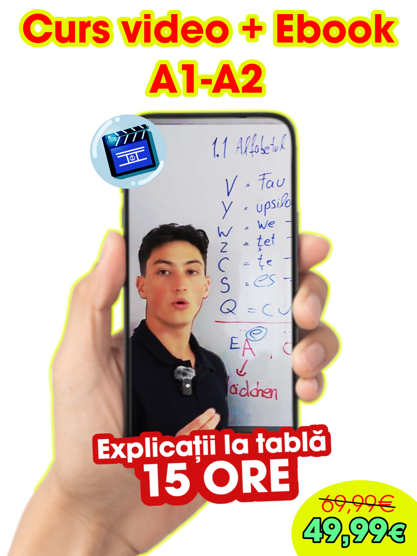 Cursul video pentru Cartea (A1-A2) - 15 ore de lecții video - special pentru români