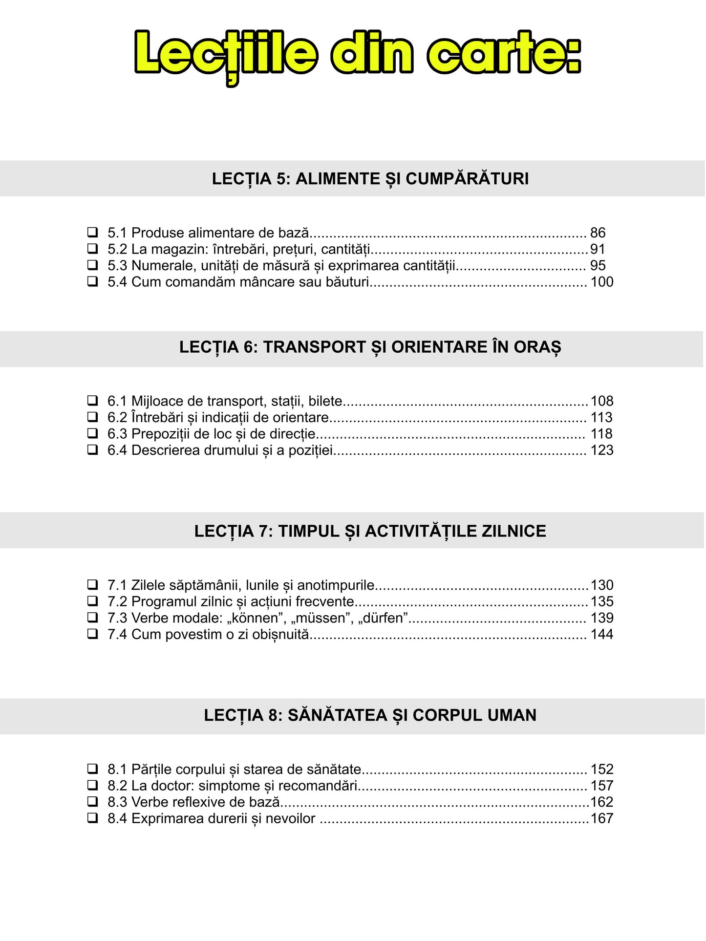 Curs video + Manual (A1-A2) - 15 ore de lecții video - Pachet complet A1-A2 special pentru români