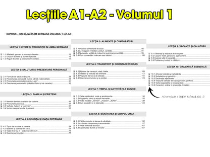 5 cărți tipărite + Audio | Pachetul COMPLET de germană pentru români – de la 0 la B2