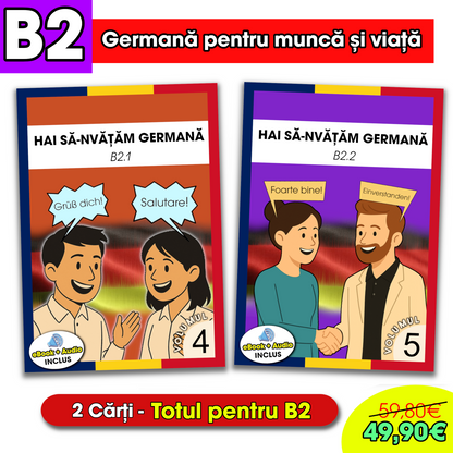Pachet germană B2 special pentru români – două cărți și fișiere audio
