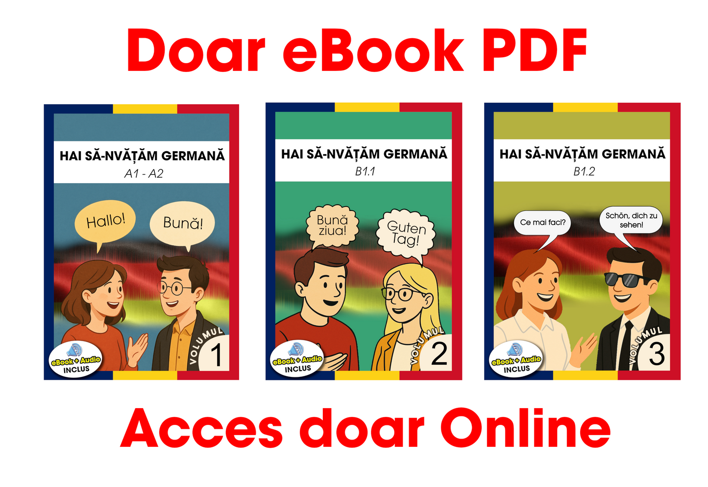 eBook de germană A1-A2 pentru români | Vol. 1 DIGITAL