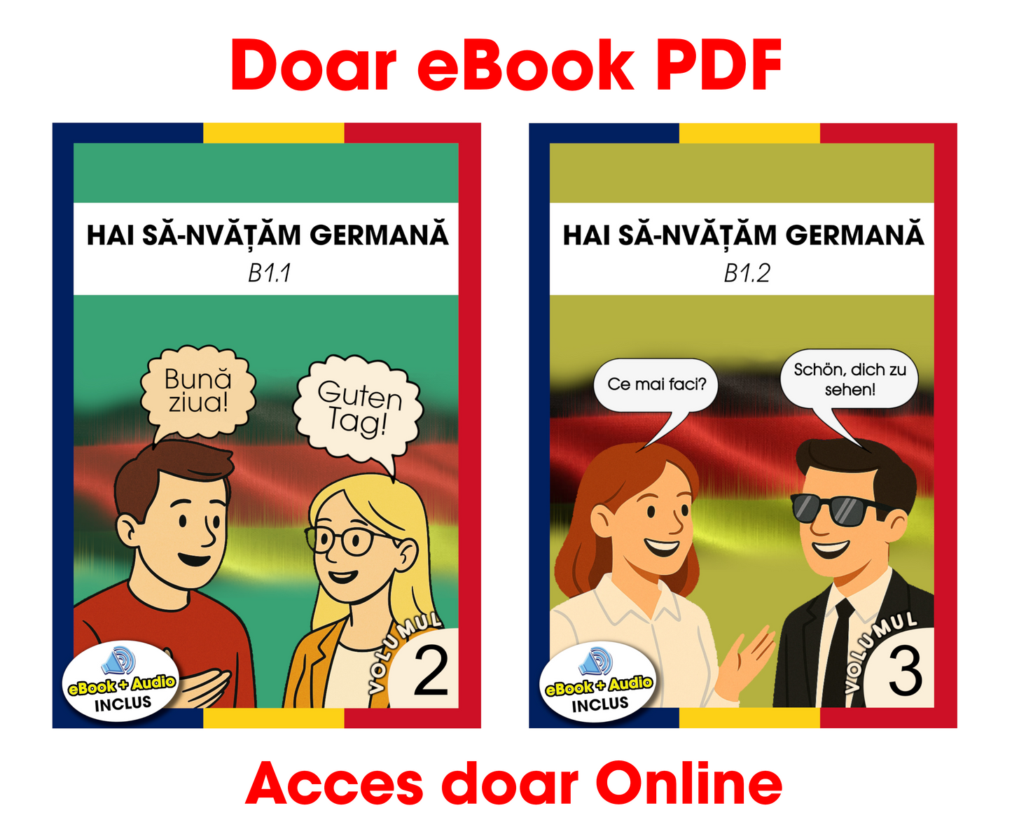 eBook de germană A1-A2 pentru români | Vol. 1 DIGITAL